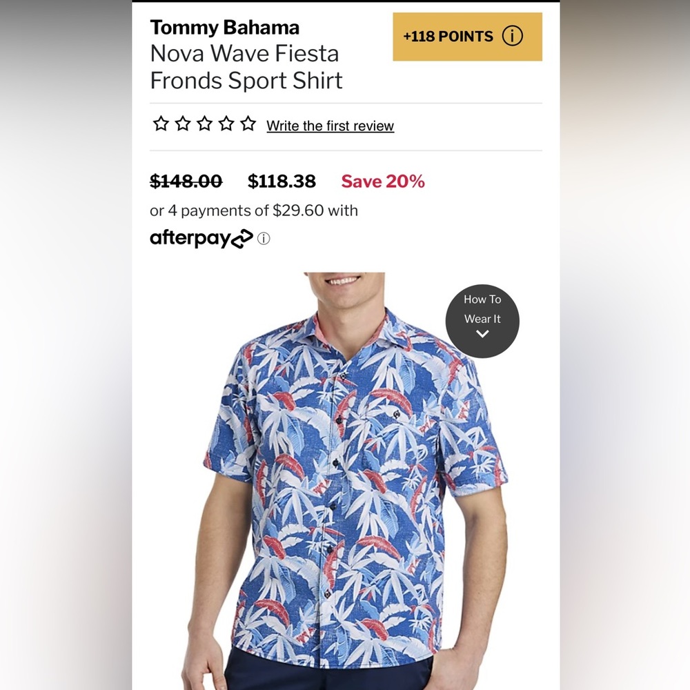 Tommy Bahama Men’s Nova Wave Fiesta Fronds Shirt